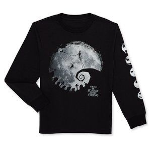 DISNEY Nightmare Before Christmas Boys BLACK Long Sleeve Graphic T Size Sm (6/7)